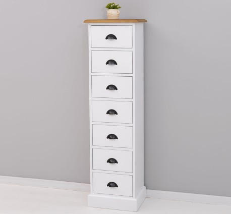 Comoda ingusta cu 7 sertare de la Studio Szel PS276 - Culoare Top_P002 - Culoare Corp_P004 - DUBLU COLOR