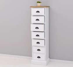 Comoda ingusta cu 7 sertare de la Studio Szel PS276 - Culoare Top_P002 - Culoare Corp_P004 - DUBLU COLOR