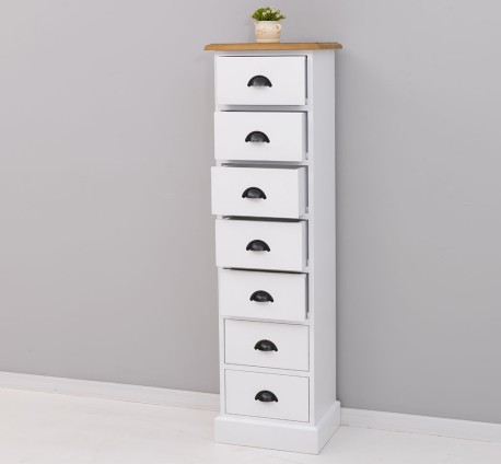Comoda ingusta cu 7 sertare de la Studio Szel PS276 - Culoare Top_P002 - Culoare Corp_P004 - DUBLU COLOR