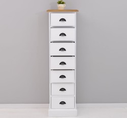 Comoda ingusta cu 7 sertare de la Studio Szel PS276 - Culoare Top_P002 - Culoare Corp_P004 - DUBLU COLOR