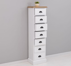 Comoda ingusta cu 7 sertare de la Studio Szel PS276 - Culoare Top_P002 - Culoare Corp_P004 - DUBLU COLOR