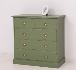 Comoda cu 2 sertare inguste + 3 sertare largi de la Studio Szel PS151 - Culoare_P038A - VOPSIT ANTICHIZAT