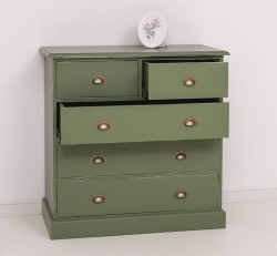 Comoda cu 2 sertare inguste + 3 sertare largi de la Studio Szel PS151 - Culoare_P038A - VOPSIT ANTICHIZAT