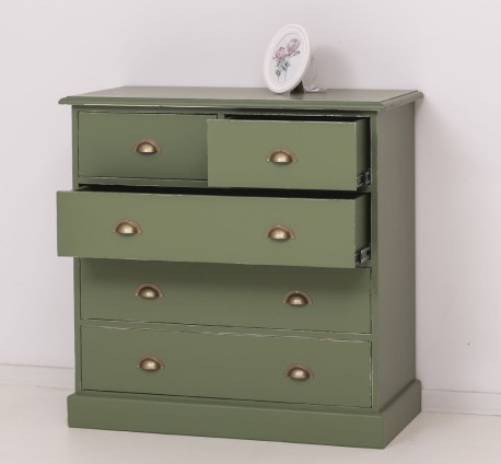 Comoda cu 2 sertare inguste + 3 sertare largi de la Studio Szel PS151 - Culoare_P038A - VOPSIT ANTICHIZAT
