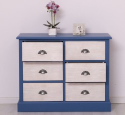Comoda cu 6 sertare de la Studio Szel PS688 - Culoare Corp_P045 - Culoare Sertare_P080 - DUBLU COLOR