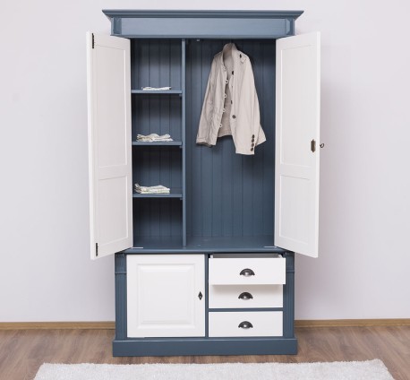 Dulap cu 3 usi si 3 sertare, Colectia Directoire de la Studio Szel PS491 - Culoare Corp_P051 - Culoare Sertare si Usi_P039 - DUBLU COLOR