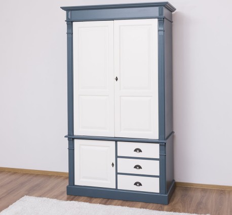 Dulap cu 3 usi si 3 sertare, Colectia Directoire de la Studio Szel PS491 - Culoare Corp_P051 - Culoare Sertare si Usi_P039 - DUBLU COLOR