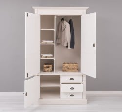 Dulap cu 3 usi si 3 sertare, Colectia Directoire de la Studio Szel PS491 - Culoare Corp_P015 - Culoare Usi si Sertare_P039 - DUBLU COLOR