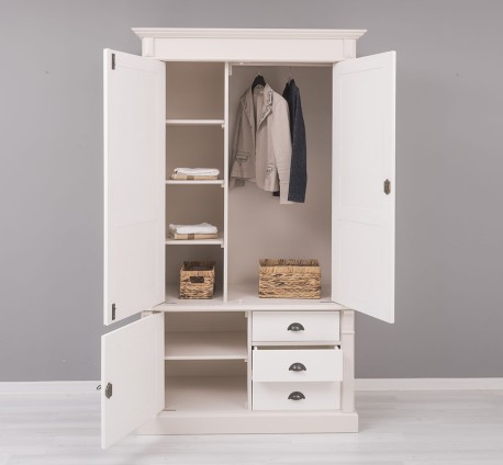 Dulap cu 3 usi si 3 sertare, Colectia Directoire de la Studio Szel PS491 - Culoare Corp_P015 - Culoare Usi si Sertare_P039 - DUBLU COLOR