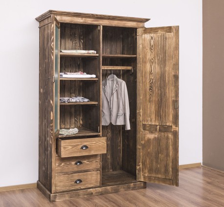 Dulap cu 2 usi, 3 sertare si oglinda de la Studio Szel PS361 - Culoare_P064 - PERIAT ADANC