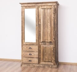Dulap cu 2 usi, 3 sertare si oglinda de la Studio Szel PS361 - Culoare_P064 - PERIAT ADANC