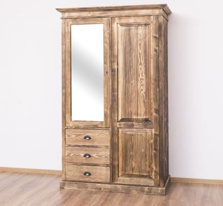 Dulap cu 2 usi, 3 sertare si oglinda de la Studio Szel PS361 - Culoare_P064 - PERIAT ADANC