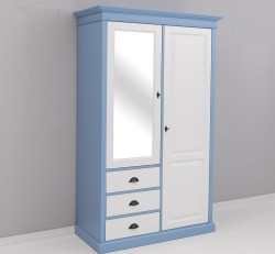 Dulap cu 2 usi, 3 sertare si oglinda de la Studio Szel PS361 - Culoare Corp_P053 - Culoare Usi si Sertare_P039 - DUBLU COLOR