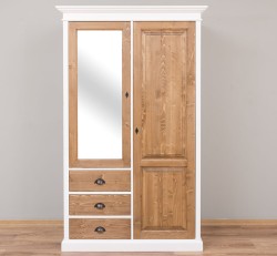 Dulap cu 2 usi, 3 sertare si oglinda de la Studio Szel PS361 - Culoare Corp_P004 - Culoare Usi si Sertare_P001 - DUBLU COLOR