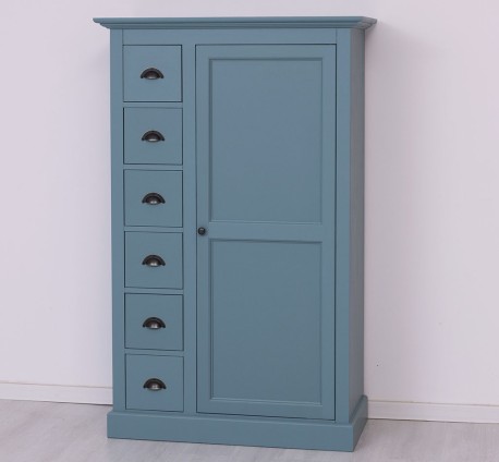 Dulap cu 1 usa, 6 sertare de la Studio Szel PS41 - Culoare_P008 - VOPSIT