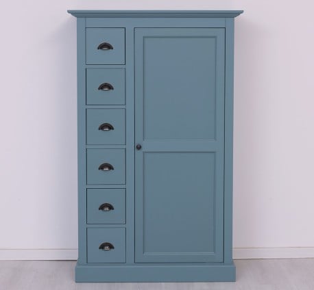 Dulap cu 1 usa, 6 sertare de la Studio Szel PS41 - Culoare_P008 - VOPSIT