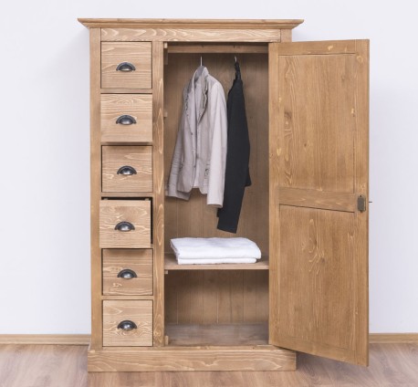 Dulap cu 1 usa, 6 sertare de la Studio Szel PS41 - Culoare_P001 - CERUIT