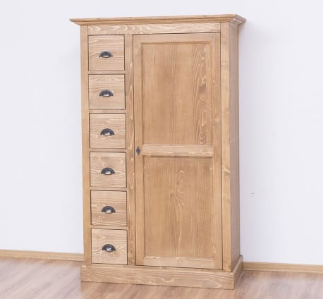 Dulap cu 1 usa, 6 sertare de la Studio Szel PS41 - Culoare_P001 - CERUIT