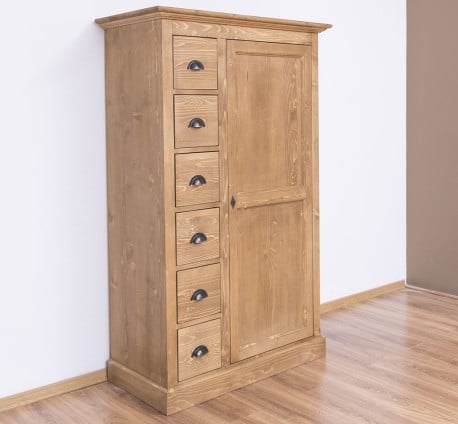 Dulap cu 1 usa, 6 sertare de la Studio Szel PS41 - Culoare_P001 - CERUIT