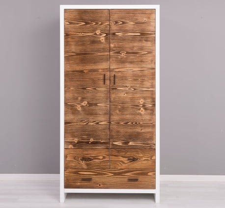 Dulap cu 2 usi si 3 sertare Rustic Haven de la Studio Szel PS744 - Culoare Corp_P004 - Culoare Usi si Sertare_P064 - DUBLU COLOR