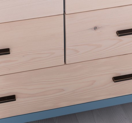 Dulap cu 2 usi si 3 sertare Rustic Haven de la Studio Szel PS744 - Culoare Corp_P053 - Culoare Usi si Sertare_P095 - DUBLU COLOR
