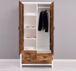 Dulap cu 2 usi si 3 sertare Rustic Haven de la Studio Szel PS744 - Culoare Corp_P004 - Culoare Usi si Sertare_P064 - DUBLU COLOR