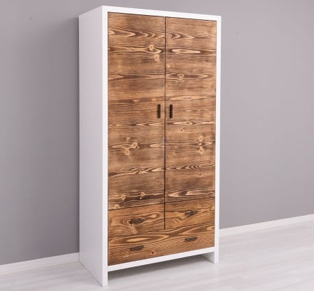 Dulap cu 2 usi si 3 sertare Rustic Haven de la Studio Szel PS744 - Culoare Corp_P004 - Culoare Usi si Sertare_P064 - DUBLU COLOR