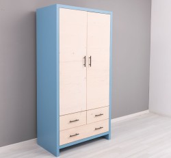 Dulap cu 2 usi si 3 sertare Rustic Haven de la Studio Szel PS744 - Culoare Corp_P053 - Culoare Usi si Sertare_P095 - DUBLU COLOR