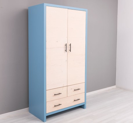 Dulap cu 2 usi si 3 sertare Rustic Haven de la Studio Szel PS744 - Culoare Corp_P053 - Culoare Usi si Sertare_P095 - DUBLU COLOR