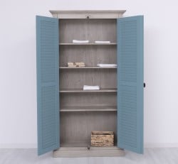 Dulap cu 2 usi, sistem inchidere tija, Colectia Shutter de la Studio Szel PS616 - Culoare Corp_P037 - Culoare Usi_P008 - DUBLU COLOR