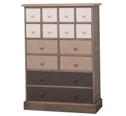 Comoda cu 14 sertare de la Studio Szel PS158 - Culoare Corp_P037 - Culoare Sertare_Multicolor - MULTICOLOR
