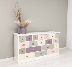 Comoda cu 19 sertare de la Studio Szel PS102 - Culoare Corp_P039 - Culoare Sertare_Multicolor - MULTICOLOR