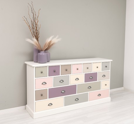 Comoda cu 19 sertare de la Studio Szel PS102 - Culoare Corp_P039 - Culoare Sertare_Multicolor - MULTICOLOR