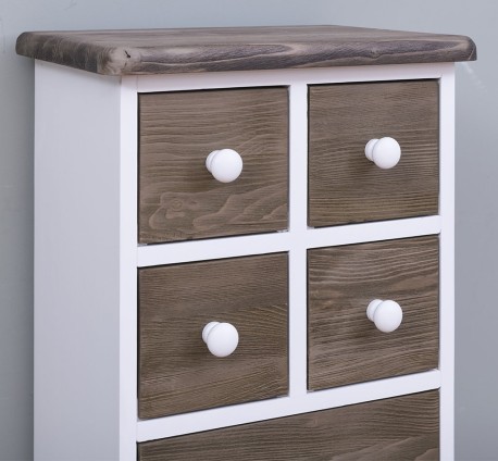 Comoda ingusta cu 8 sertare de la Studio Szel PS89 - Culoare Top_P066 - Culoare Corp_P004 - Culoare Sertare_P066 - DUBLU COLOR
