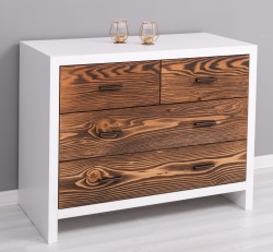 Comoda cu 4 sertare Rustic Haven de la Studio Szel PS743 - Culoare Corp_P004 - Culoare Sertare_P064 - DUBLU COLOR