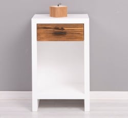 Noptiera cu 1 sertar Rustic Haven de la Studio Szel PS748 - Culoare Corp_P004 - Culoare Setar_P064 - DUBLU COLOR