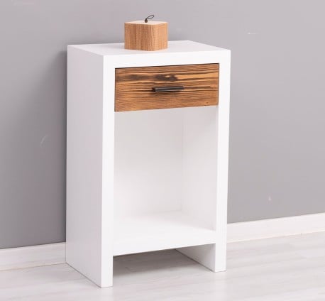 Noptiera cu 1 sertar Rustic Haven de la Studio Szel PS748 - Culoare Corp_P004 - Culoare Setar_P064 - DUBLU COLOR