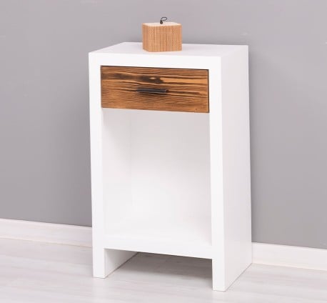Noptiera cu 1 sertar Rustic Haven de la Studio Szel PS748 - Culoare Corp_P004 - Culoare Setar_P064 - DUBLU COLOR