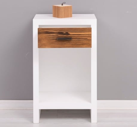 Noptiera cu 1 sertar Rustic Haven de la Studio Szel PS748 - Culoare Corp_P004 - Culoare Setar_P064 - DUBLU COLOR