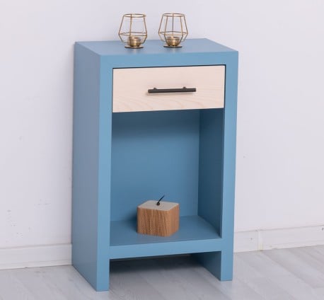 Noptiera cu 1 sertar Rustic Haven de la Studio Szel PS748 - Culoare Corp_P053 - Culoare Sertar_P095 - DUBLU COLOR