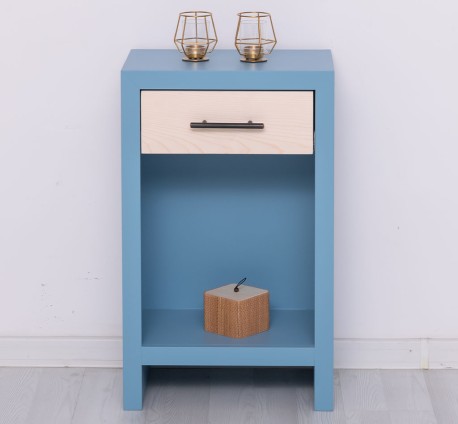 Noptiera cu 1 sertar Rustic Haven de la Studio Szel PS748 - Culoare Corp_P053 - Culoare Sertar_P095 - DUBLU COLOR