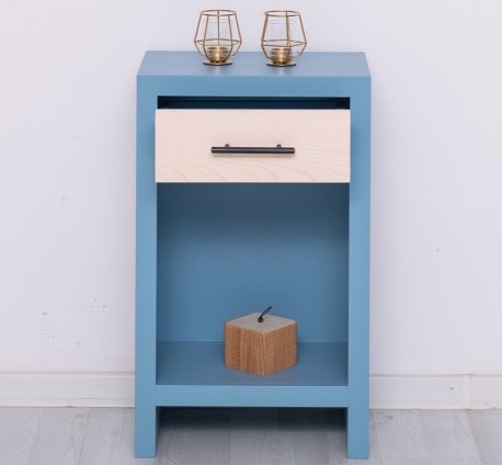 Noptiera cu 1 sertar Rustic Haven de la Studio Szel PS748 - Culoare Corp_P053 - Culoare Sertar_P095 - DUBLU COLOR