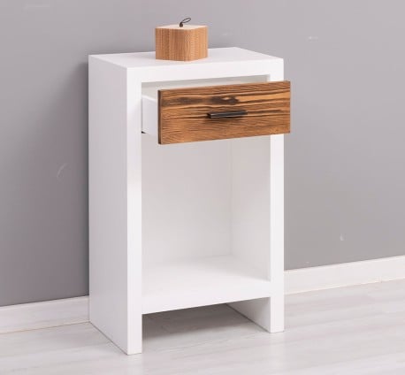 Noptiera cu 1 sertar Rustic Haven de la Studio Szel PS748 - Culoare Corp_P004 - Culoare Setar_P064 - DUBLU COLOR