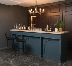 Mobilier pentru bar cu blat din lemnde la Studio Szel SPEC22183 - Culoare Top_P0 - Culoare Corp_P087 - DUBLU COLOR