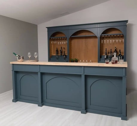 Mobilier pentru bar cu blat din lemnde la Studio Szel SPEC22183 - Culoare Top_P0 - Culoare Corp_P087 - DUBLU COLOR