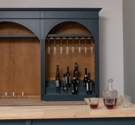 Mobilier pentru bar cu blat din lemnde la Studio Szel SPEC22183 - Culoare Top_P0 - Culoare Corp_P087 - DUBLU COLOR