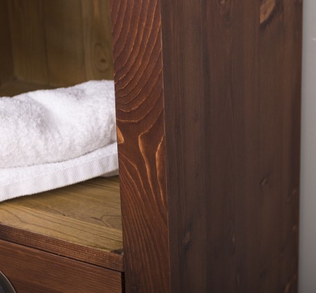 Dulap baie cu 1 usa, 1 sertar, 2 rafturi de la Studio Szel PS420 - Culoare Ext._P081 / Culoare Int._P082 - DUBLU COLOR