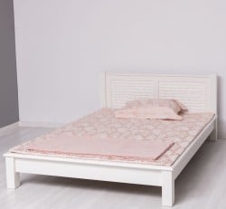 Pat cu tablie tip jaluzele 140x200cm, Colectia Shutter de la Studio Szel PS614 - Culoare_P039 - VOPSIT