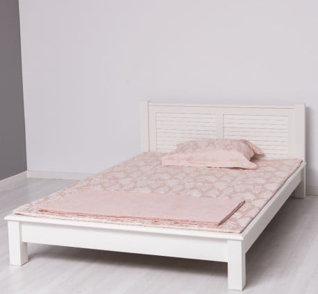 Pat cu tablie tip jaluzele 140x200cm, Colectia Shutter de la Studio Szel PS614 - Culoare_P039 - VOPSIT