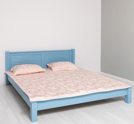 Pat cu tablie tip jaluzele 140x200cm, Colectia Shutter de la Studio Szel PS614 - Culoare_P053 - VOPSIT